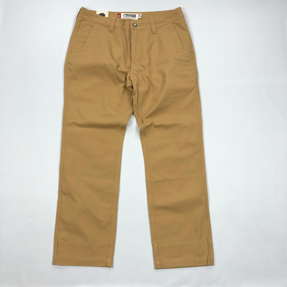 NWT Mountain Khakis Original Mountain Pant Slim Fit 35x30 Khaki Cotton Canvas